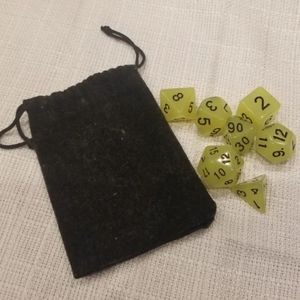 Glow In The Dark DnD Dice Yellow